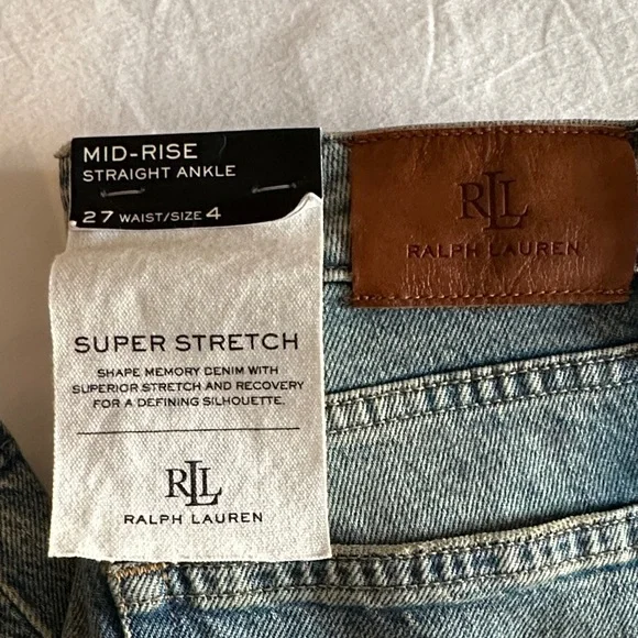 NWT Ralph Lauren Women's Straight Leg Jeans sz 27 (size 4) - Picture 2 of 10